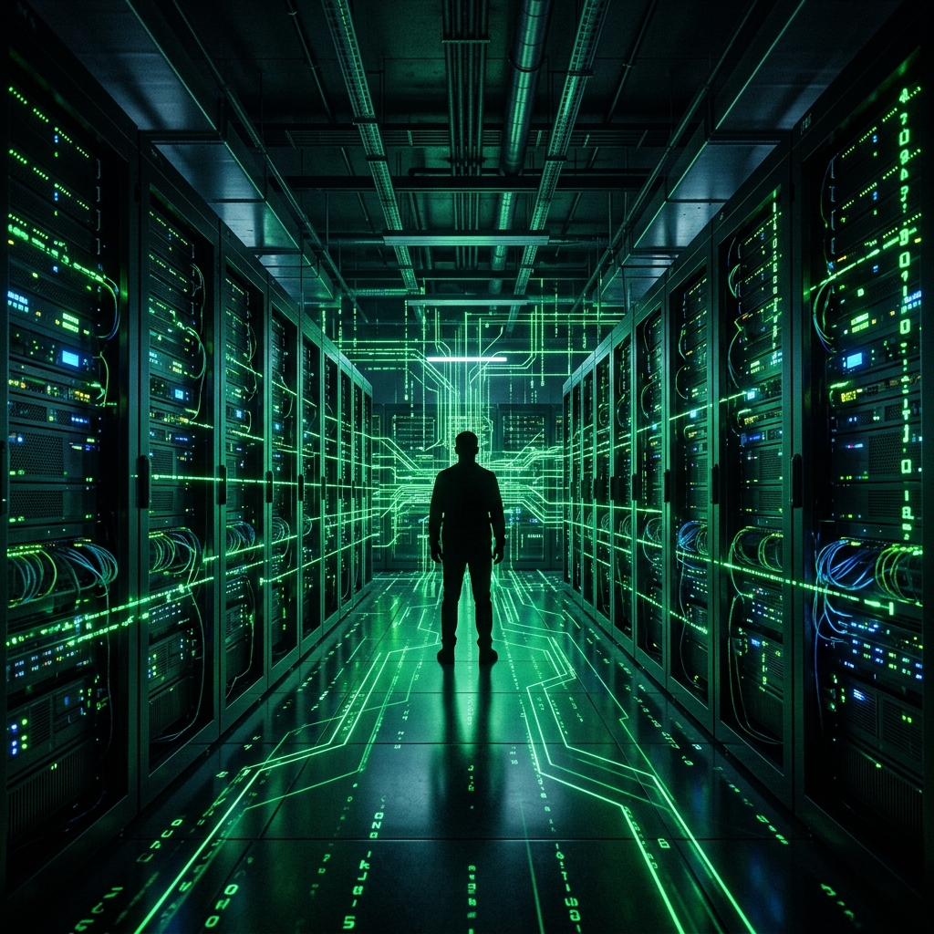 Server room matrix glow